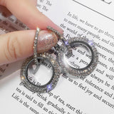 Rhinestone Geometric Earrings